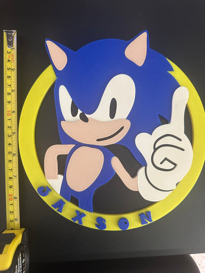 Personalized Sonic 3D Wall Art