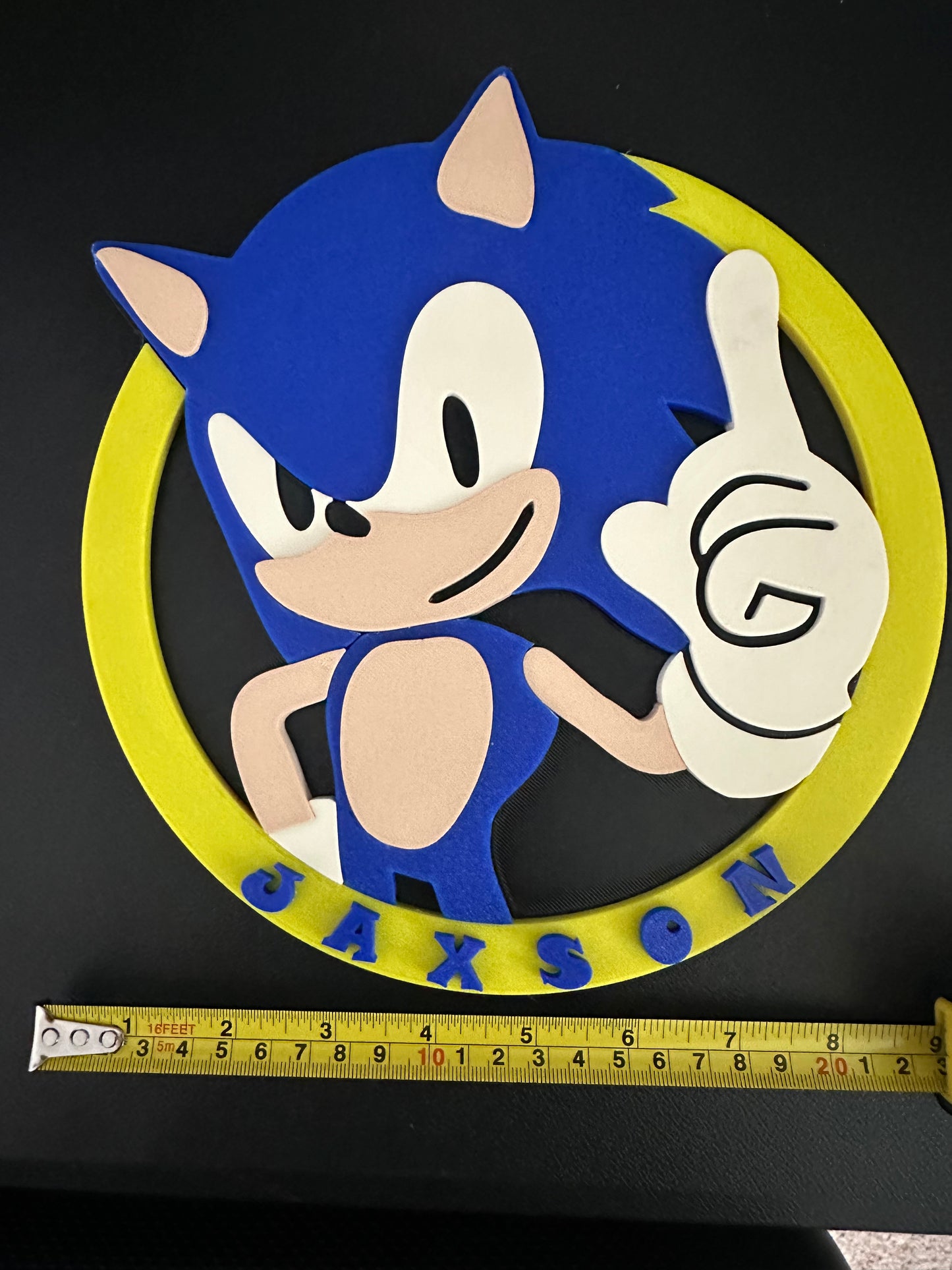 Personalized Sonic 3D Wall Art