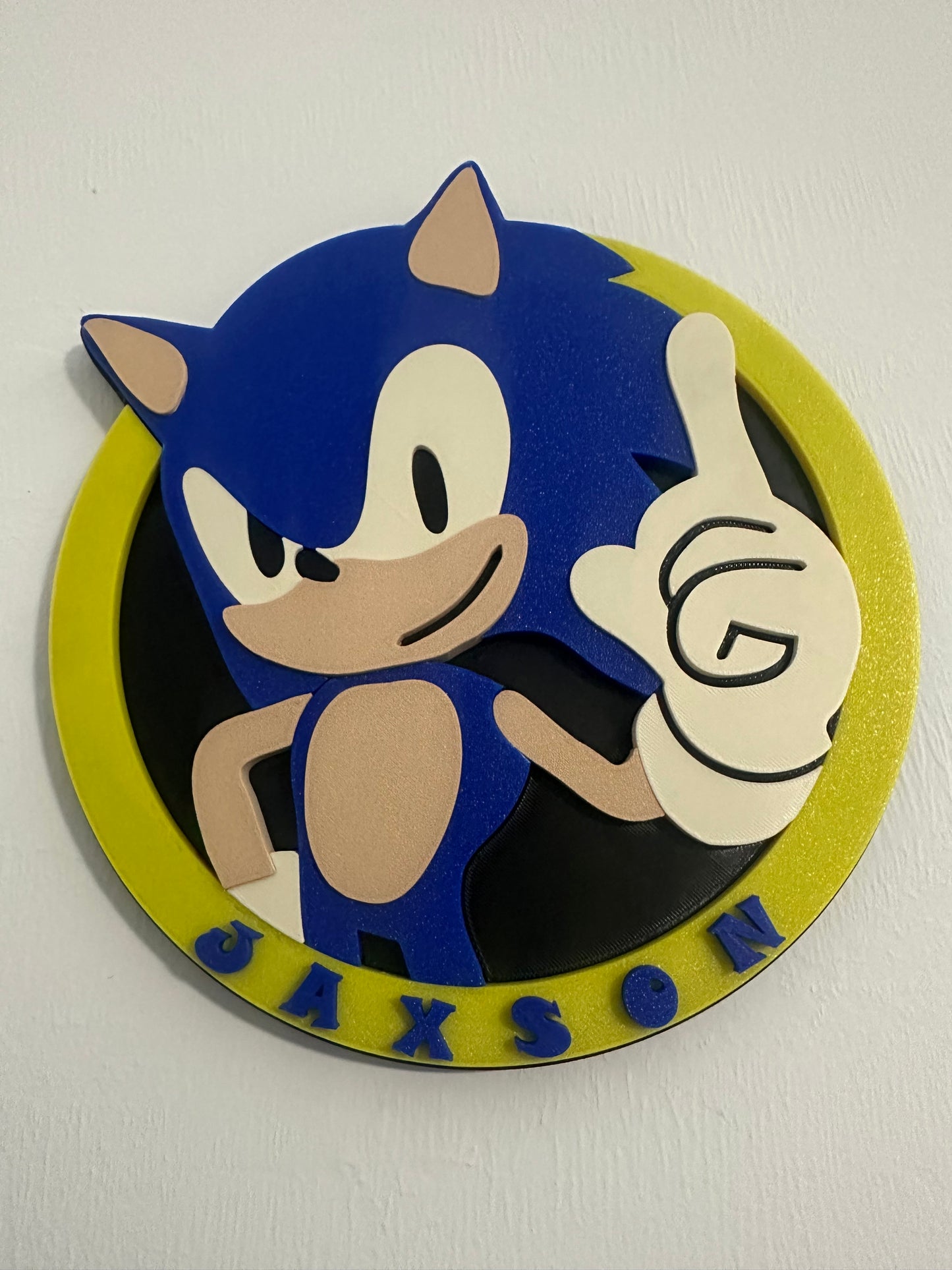Personalized Sonic 3D Wall Art